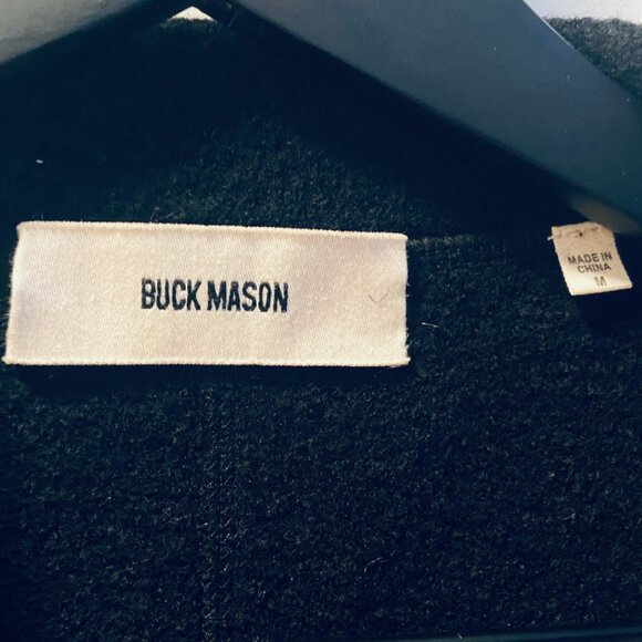 Buck Mason Black Felted Wool Chore Coat Mens Medium - Picture 7 of 7